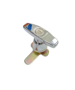 T-Handle Door Lock Latch Truck Cap Camper Trailer Cabinet T-Handle Garage Door Lock Bright chrome