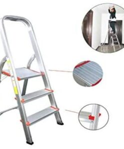 3 Steps Household Aluminium Ladder with Platform Step at the top