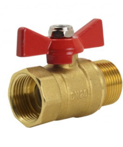 GA Brand Valve Supplier brass male and female brass valve with butterfly handle GA 1815