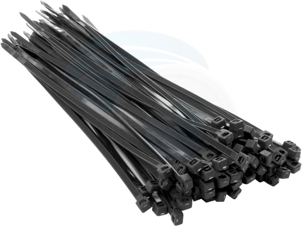 Nylon Plastic Cable Ties Zip Tie Wraps Organizer 100pc pack 3.6x200mm Black - Image 5