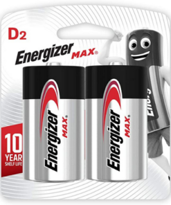 Energizer D Square Max Alkaline Batteries E95 BP2