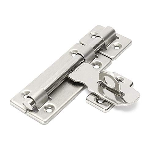Generic 8 Inch Stainless Steel Hardware Door Lock Barrel Bolt Latch Padlock Clasp Set Brushed Stainless Steel - Image 3