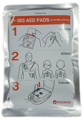 P-303 Replacement AED Pad for Heart Guardian HR-501 AED Machine - Radian Qbio - Image 3