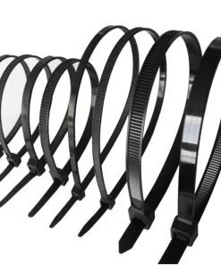 Nylon Plastic Cable Ties Zip Tie Wraps Organizer 100pc pack 3.6x200mm Black