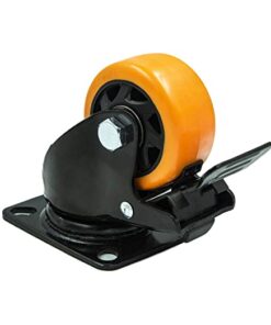 Swivel Casters Polyurethane Wheel orange color , Total Lock Brake