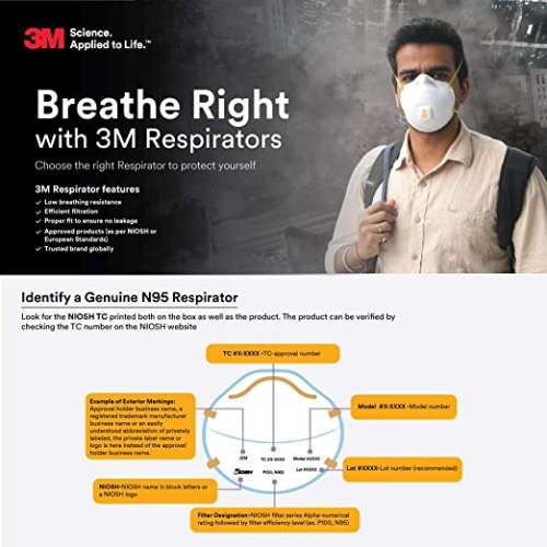 3M™ 8210 Disposable Respirator (N95) , Filtering Facepiece Mask - Image 4