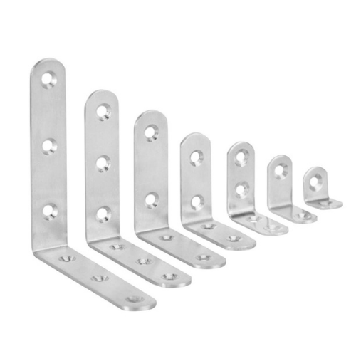 Galvanized Steel Heavy Duty L-Shaped Bracket Corner Angle Support Joint - Image 2