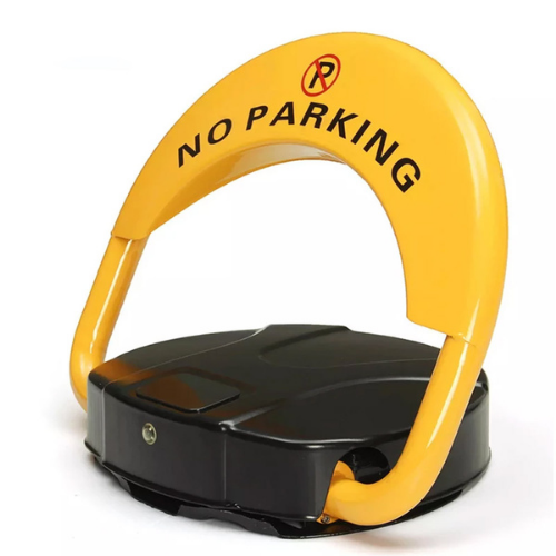 Heavy Duty Remote Control Car Parking Lock, Black & Yellow - Image 2