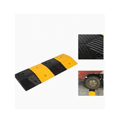 Modular Rubber Traffic Speed Bump with Reflective Beads - Image 2