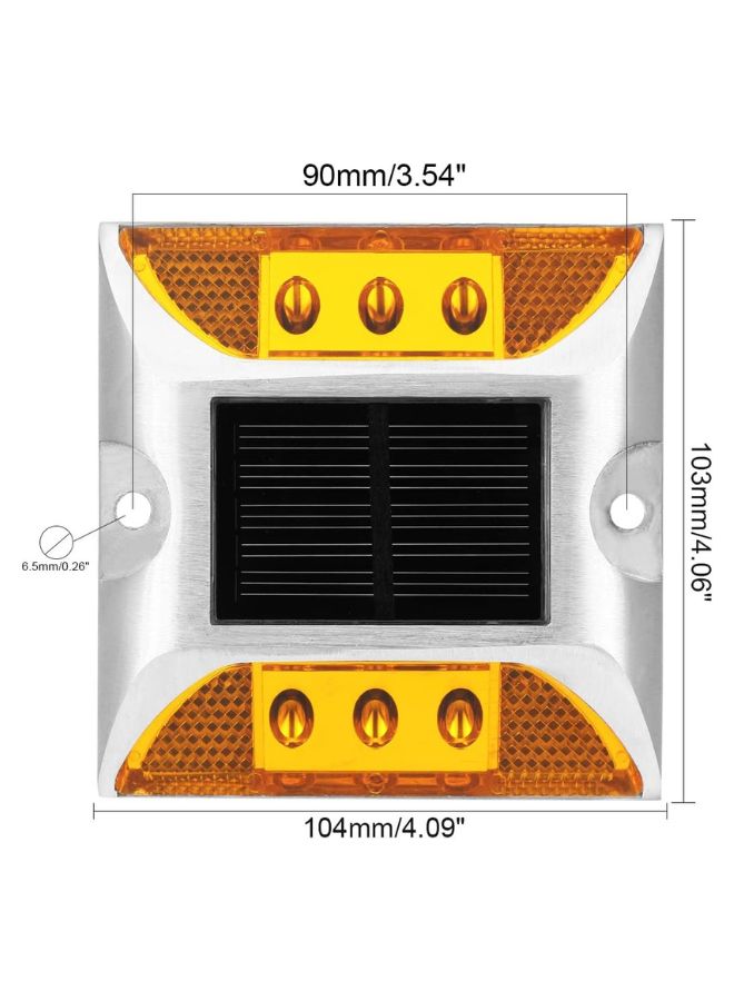 LED Solar Powered Road Stud Light Marker Lighting Security Warning Lamp for Road Safety 6 LED Waterproof Heavy-Duty Outdoor Driveway Dock Garden Deck - Image 49