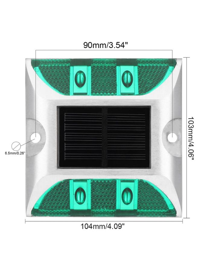 LED Solar Powered Road Stud Light Marker Lighting Security Warning Lamp for Road Safety 6 LED Waterproof Heavy-Duty Outdoor Driveway Dock Garden Deck - Image 14