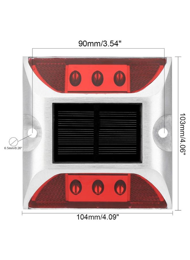 LED Solar Powered Road Stud Light Marker Lighting Security Warning Lamp for Road Safety 6 LED Waterproof Heavy-Duty Outdoor Driveway Dock Garden Deck - Image 55