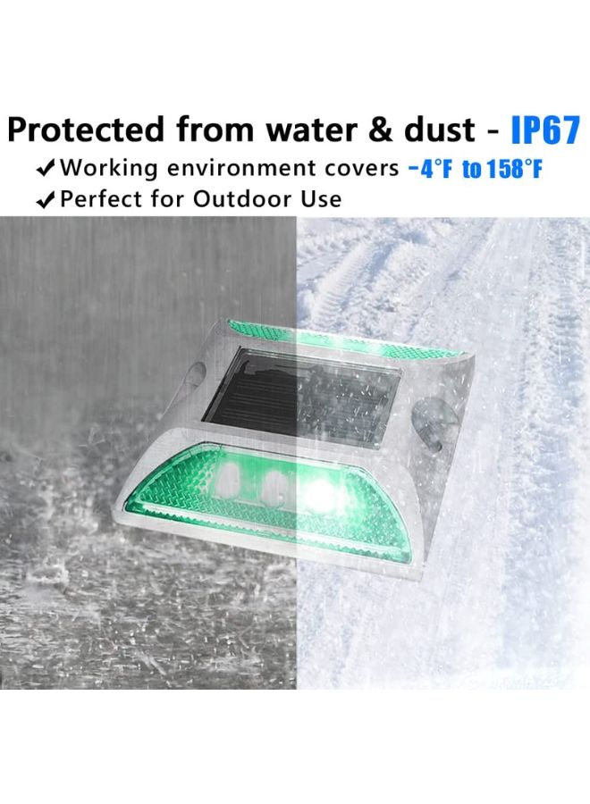 LED Solar Powered Road Stud Light Marker Lighting Security Warning Lamp for Road Safety 6 LED Waterproof Heavy-Duty Outdoor Driveway Dock Garden Deck - Image 15