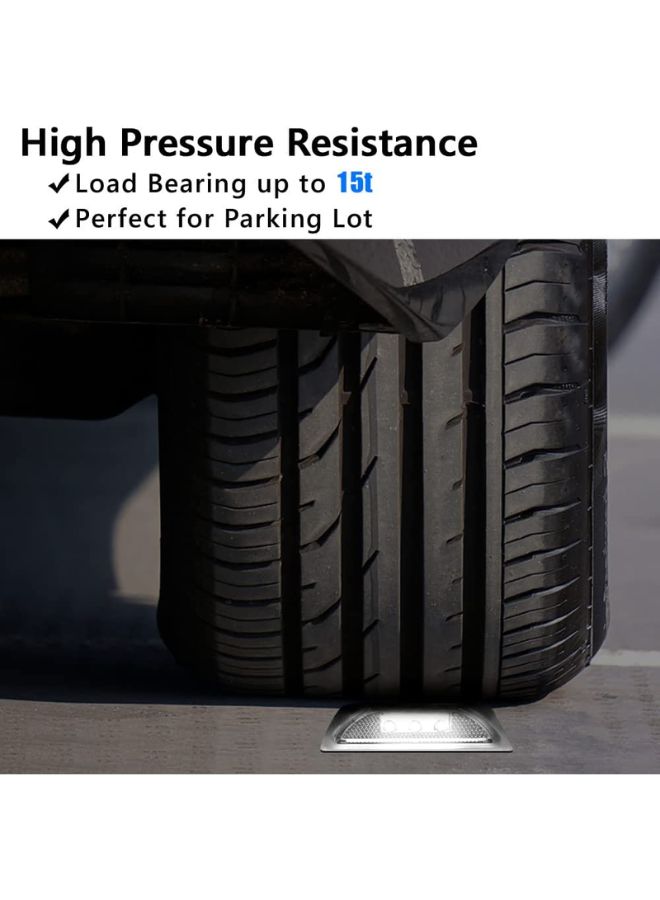 LED Solar Powered Road Stud Light Marker Lighting Security Warning Lamp for Road Safety 6 LED Waterproof Heavy-Duty Outdoor Driveway Dock Garden Deck - Image 11