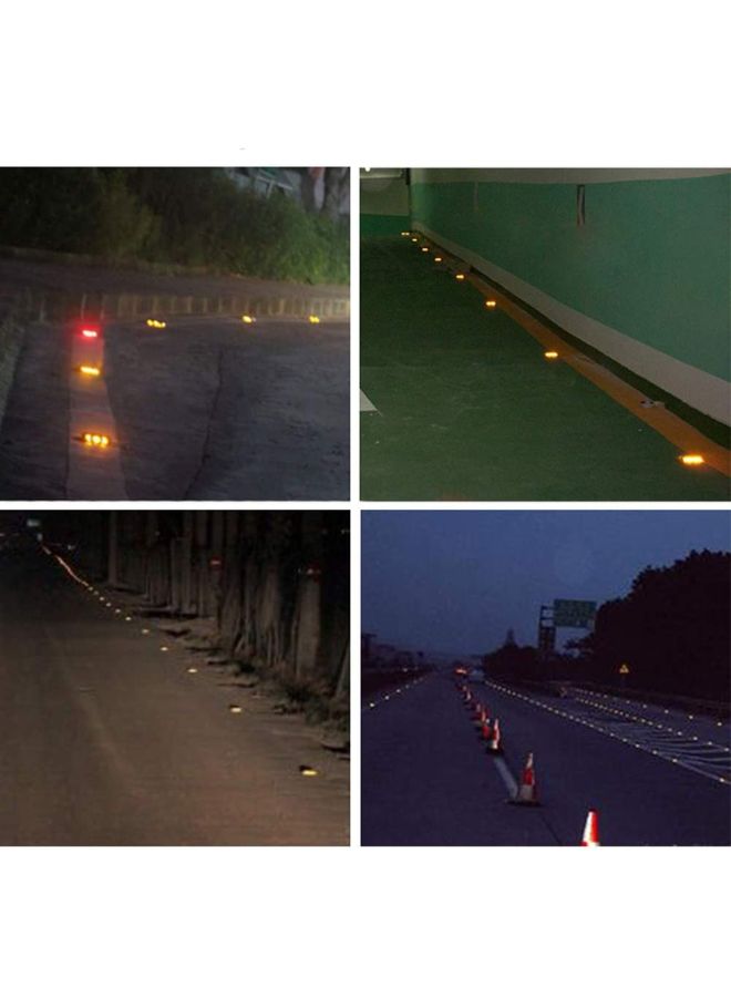 LED Solar Powered Road Stud Light Marker Lighting Security Warning Lamp for Road Safety 6 LED Waterproof Heavy-Duty Outdoor Driveway Dock Garden Deck - Image 57
