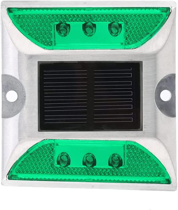 LED Solar Powered Road Stud Light Marker Lighting Security Warning Lamp for Road Safety 6 LED Waterproof Heavy-Duty Outdoor Driveway Dock Garden Deck - Image 5