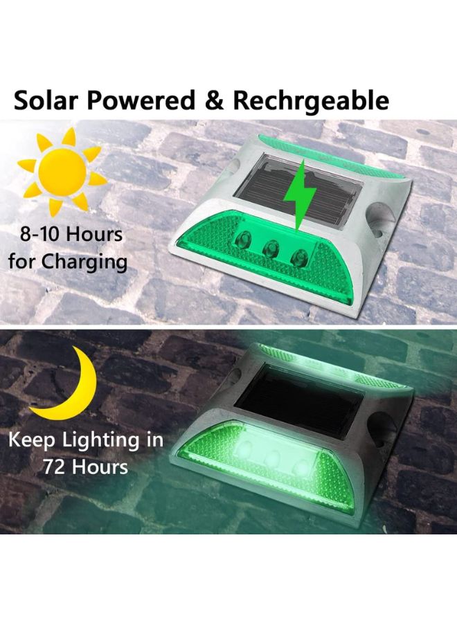 LED Solar Powered Road Stud Light Marker Lighting Security Warning Lamp for Road Safety 6 LED Waterproof Heavy-Duty Outdoor Driveway Dock Garden Deck - Image 17