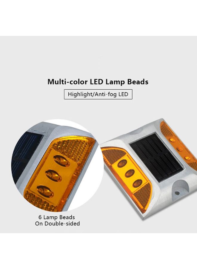 LED Solar Powered Road Stud Light Marker Lighting Security Warning Lamp for Road Safety 6 LED Waterproof Heavy-Duty Outdoor Driveway Dock Garden Deck - Image 39