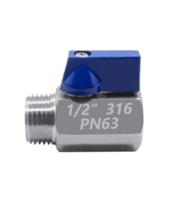 Beduan 1/2" Mini Ball Valve, 316 Stainless Steel Female x Male NPT Thread Shut-Off Valve