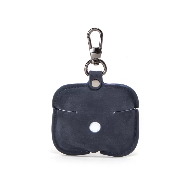 Genuine Leather Case coque Earphone Protective Cover Charging boite For Air pods Pro Cases Keyring - Image 2
