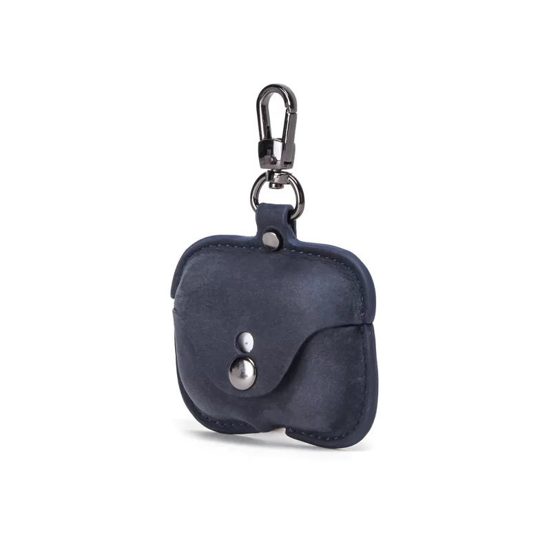 Genuine Leather Case coque Earphone Protective Cover Charging boite For Air pods Pro Cases Keyring - Image 4