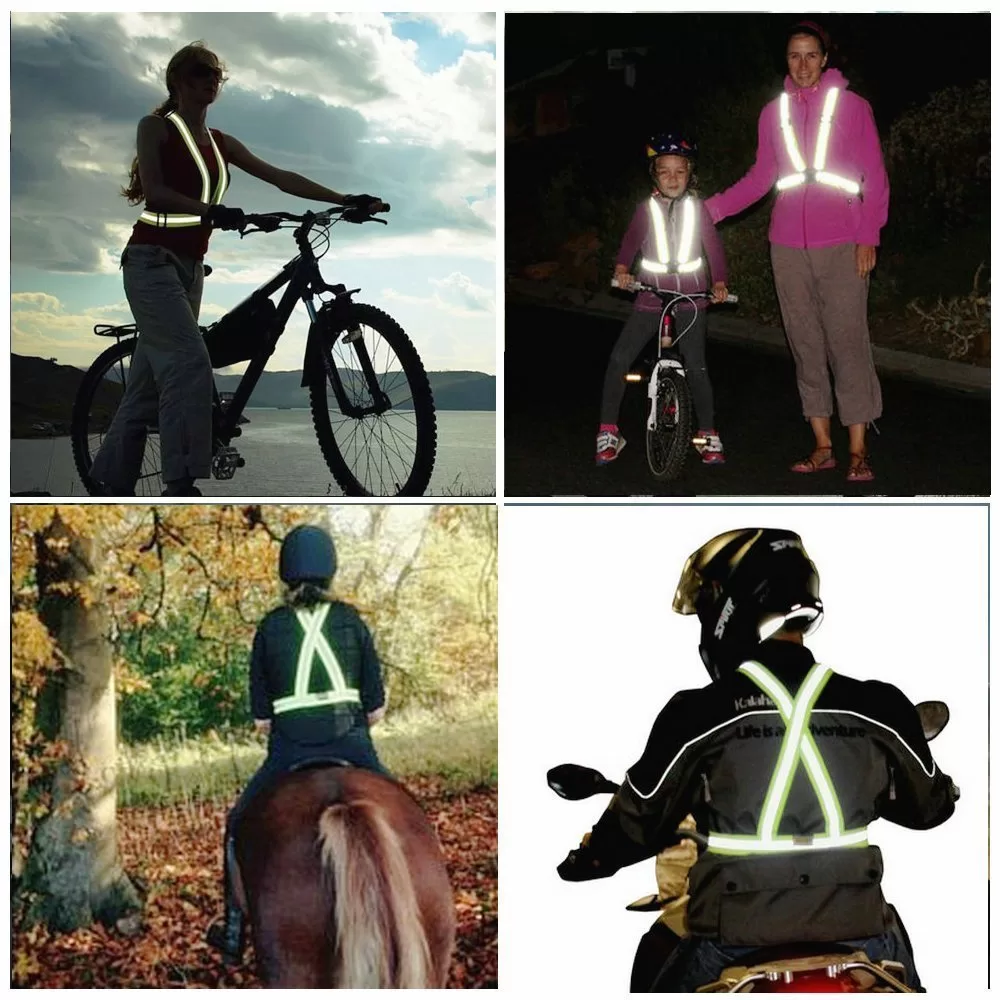 High Visibility Security Uniform Safety Reflective Tape personal protective running vest - Image 3