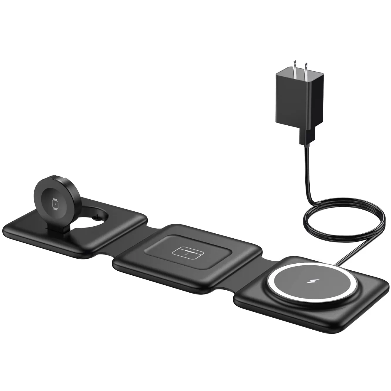 Detachable and Magnetic Wireless Charging Stand Wireless charger Station for Apple Watch, for AirPods and Qi Phones 3 in 1 - Image 6