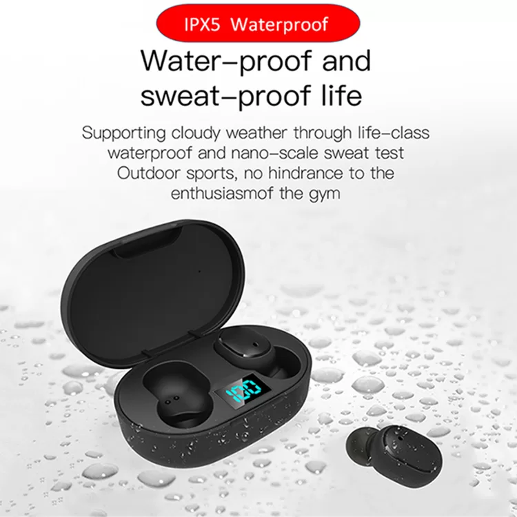 2022 Hottest Tws E6s Waterproof 5.0 Earphones Fone De Ouvido sports Cuffie Headphone Hifi Headset Wireless Earbuds - Image 3