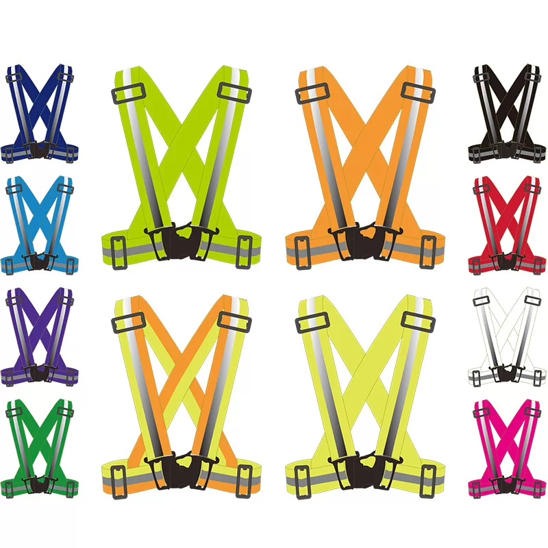 High Visibility Security Uniform Safety Reflective Tape personal protective running vest - Image 4