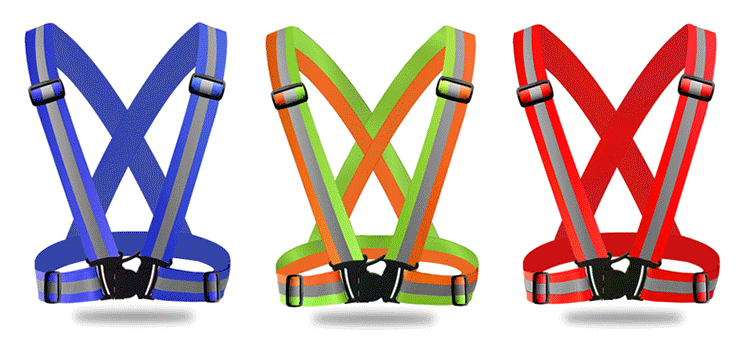 High Visibility Security Uniform Safety Reflective Tape personal protective running vest - Image 2