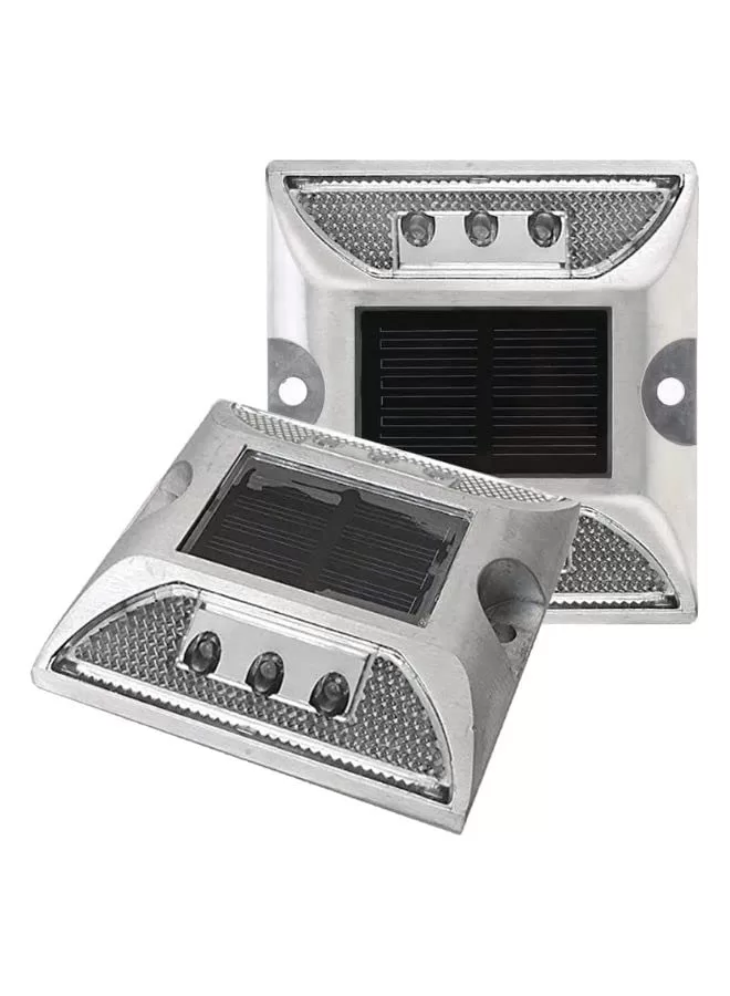 Bolton LED Solar Powered Road Stud Light Marker Lighting Security Warning Lamp for Road Safety 6 LED Waterproof Heavy-Duty Outdoor Driveway Dock Garden Deck - Image 7
