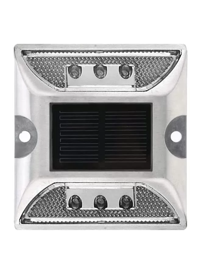 Bolton LED Solar Powered Road Stud Light Marker Lighting Security Warning Lamp for Road Safety 6 LED Waterproof Heavy-Duty Outdoor Driveway Dock Garden Deck - Image 2