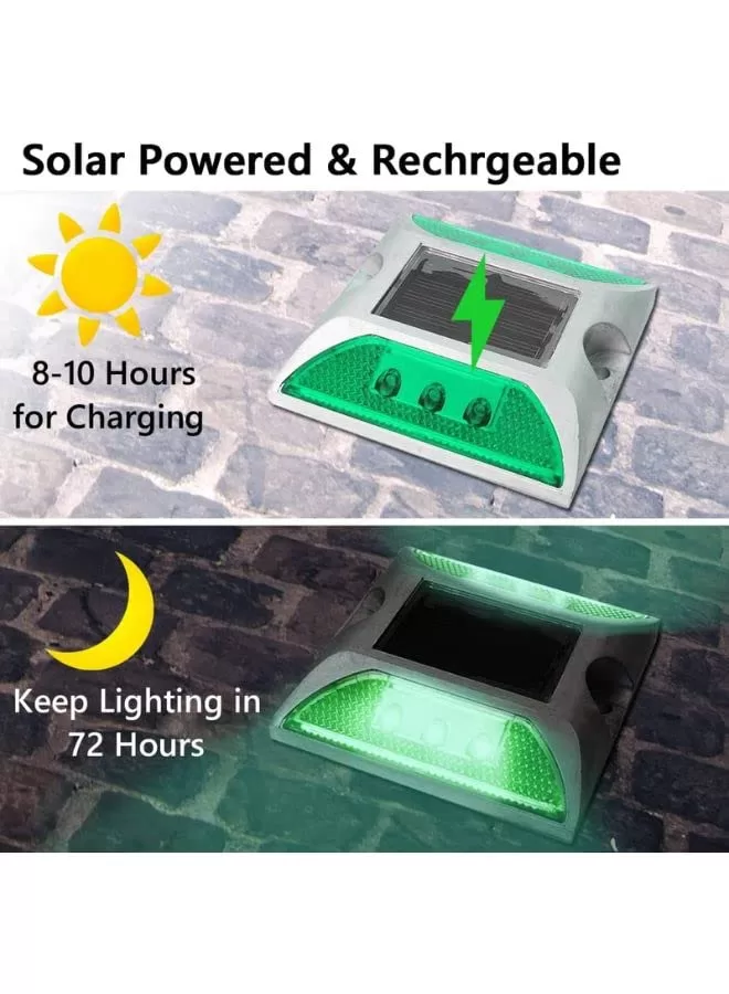 Bolton LED Solar Powered Road Stud Light Marker Lighting Security Warning Lamp for Road Safety 6 LED Waterproof Heavy-Duty Outdoor Driveway Dock Garden Deck - Image 18