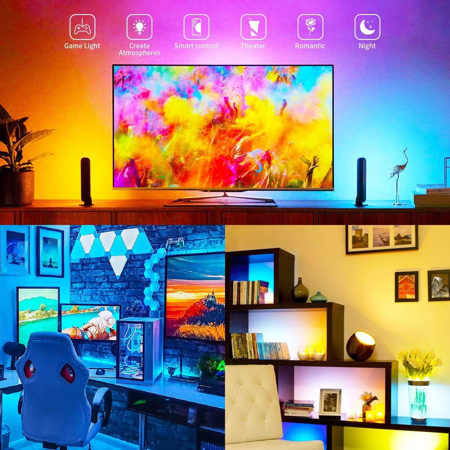 RF 24KEYS 3KEYS APP Controller Waterproof SMD 5050 RGB DC5V USB 5M Kit Decoration Music LED TV Backlight Strip - Image 5