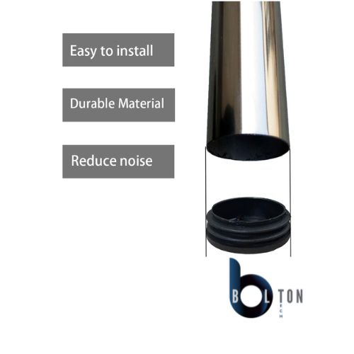 BOLTON™ Ultimate Black Round Plastic Plugs - Durable Chair Leg Tips (40mm) for Furniture Floor Protection and Noise Reduction - Image 2