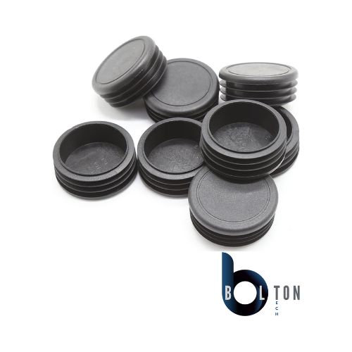 BOLTON™ Ultimate Black Round Plastic Plugs - Durable Chair Leg Tips (40mm) for Furniture Floor Protection and Noise Reduction - Image 8
