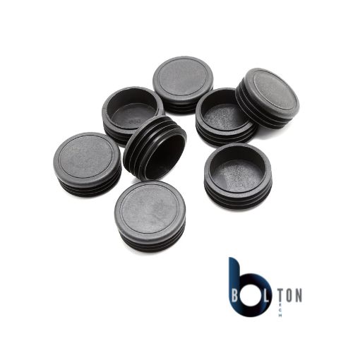 BOLTON™ Ultimate Black Round Plastic Plugs - Durable Chair Leg Tips (40mm) for Furniture Floor Protection and Noise Reduction - Image 6