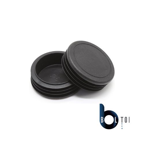BOLTON™ Ultimate Black Round Plastic Plugs - Durable Chair Leg Tips (40mm) for Furniture Floor Protection and Noise Reduction - Image 9