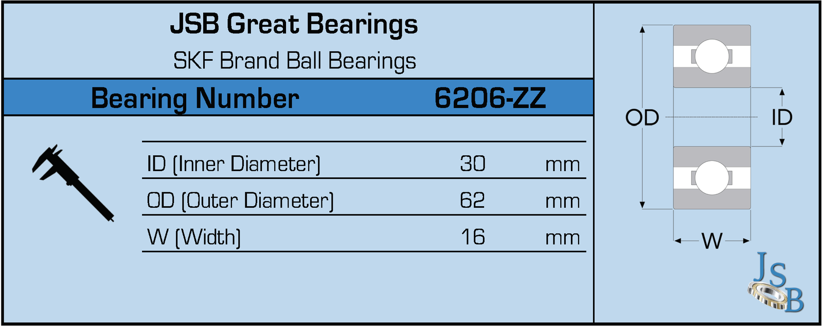 SKF BEARING 6206-2Z/C - Image 4
