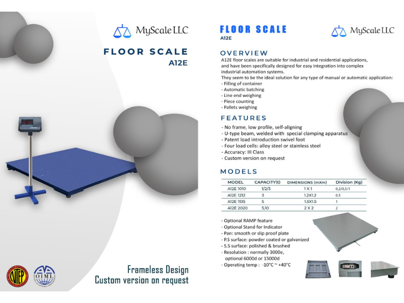 MYSCALE A12E Floor Scale with Ramp: Precision Powerhouse for Industrial Weighing Solutions - Image 4