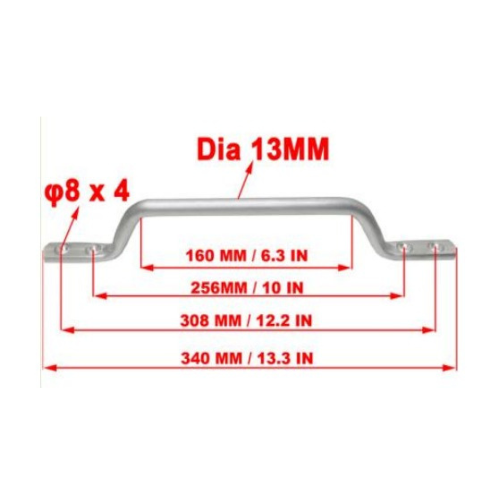 Lightweight Premium Aluminium Handle, 13mm Diameter, 340mm Length, 116g Weight - Image 4